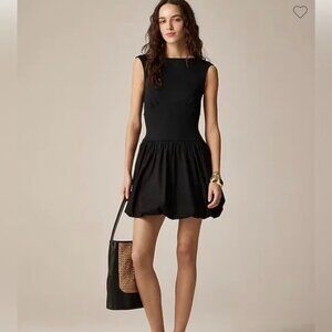 J. Crew Bubble-hem mixy dress - Plus - black - 3X